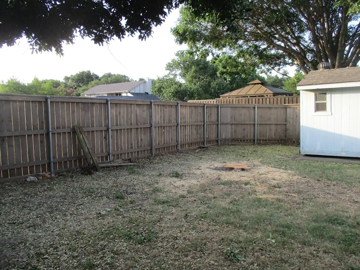 Cleared yard after professional tree removal in Jennings